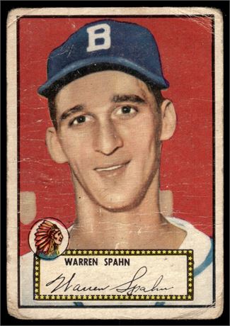 1952 Topps #33 Warren Spahn POOR