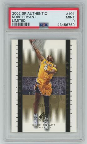 2002 SP Authentic Limited #101 Kobe Bryant GOLD 32/100 PSA 9 MINT