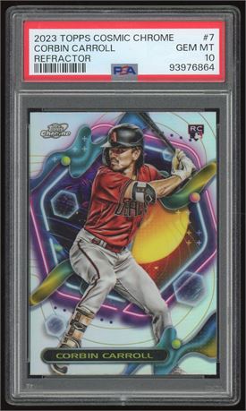 2023 Topps Cosmic Chrome #7 Corbin Carroll RC Refractor PSA 10 GEM MINT