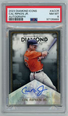 2023 Diamond Icons Cal Ripken Jr On Card Auto 1/25 PSA 8 NMMT