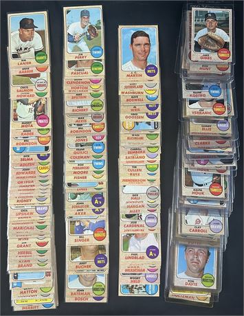 1968 Topps Baseball Lot (200+) w/ Stars VG to VGEX