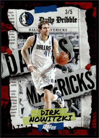2025 Topps 3/5 Dirk Nowitzki Daily Dribble Red Foil
