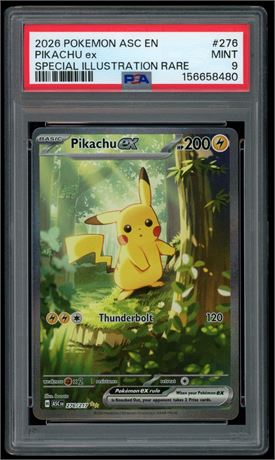 2026 Pokemon ASC EN #276 Pikachu EX Special Illustration Rare PSA 9