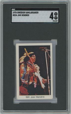 1978 Swedish Samlarsaker #524 Jimi Hendrix SGC 4 VGEX