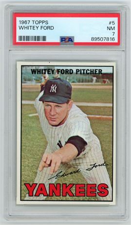 1967 Topps #5 Whitey Ford PSA 7 NM