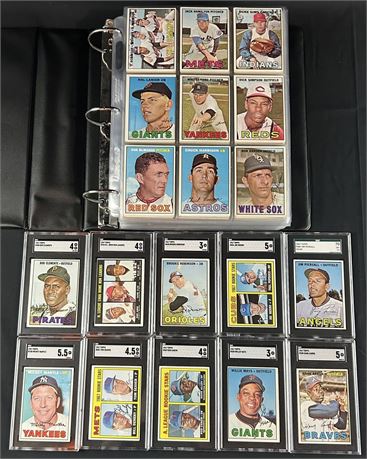 1967 Topps Baseball Complete Set (1-609) w/ SGC Graded (10) VG+ AVG