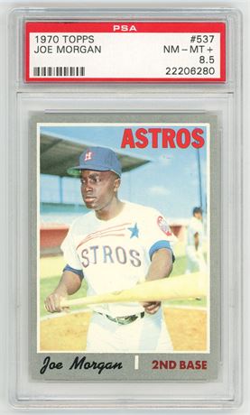 1970 Topps #537 Joe Morgan PSA 8.5 NMMT+