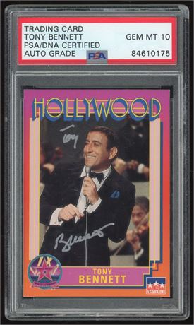 1991 Starline Hollywood Walk Of Fame Tony Bennett Auto PSA 10 Auto
