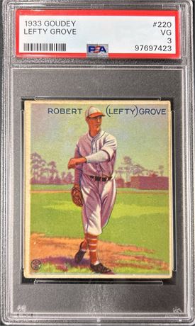 1933 Goudey #220 Lefty Grove PSA 3 VG