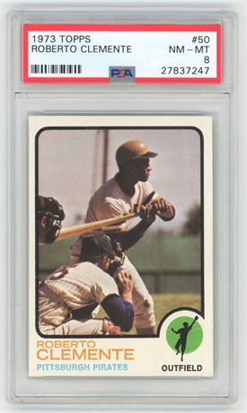 1973 Topps #50 Roberto Clemente PSA 8 NMMT