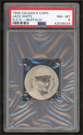 1909 Colgan's Chips Jack White SOD Buffalo PSA 8 NMMT