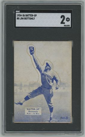 1934-36 Batter-Up #8 Jim Bottomly SGC 2 GOOD