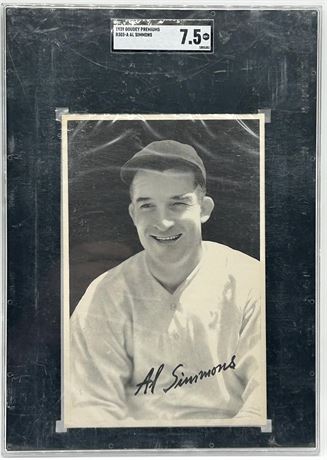 1939 Goudey Premiums R303-A Al Simmons HOF SGC 7.5 NM+ Pop 1 Highest