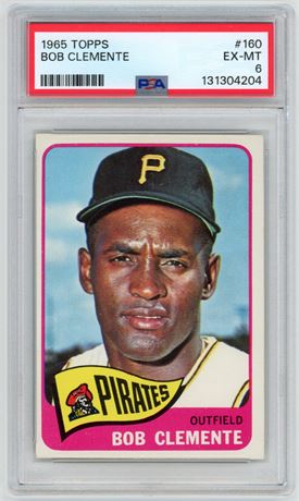 1965 Topps #160 Roberto Clemente PSA 6 EXMT