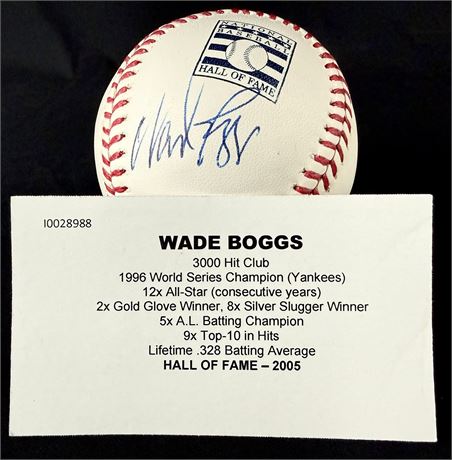 Wade Boggs Signed Official Major League Ball Dual Authenticated JSA/Tri-Star