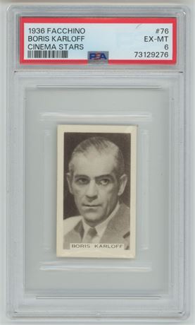 1936 Facchino #76 Boris Karloff Cinema Stars PSA 6 EXMT
