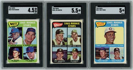 1965 Topps Rookie Stars SGC Graded Lot (3) w/ McGraw, Perez, & Hunter