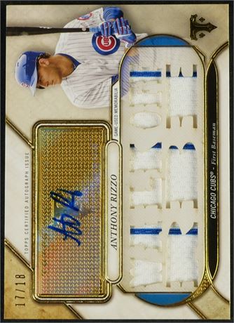 2017 Topps Triple Threads 17/18 Anthony Rizzo Auto Relic