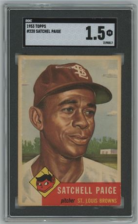 1953 Topps #220 Satchel Paige SGC 1.5 FAIR CENTERED