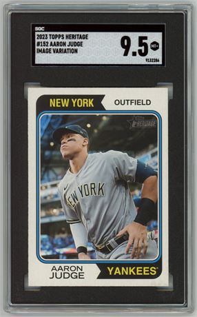 2023 Topps Heritage #152 Aaron Judge Image Variation SGC 9.5 MINT+