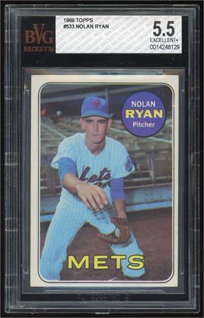 1969 Topps #533 Nolan Ryan BVG 5.5 EX+