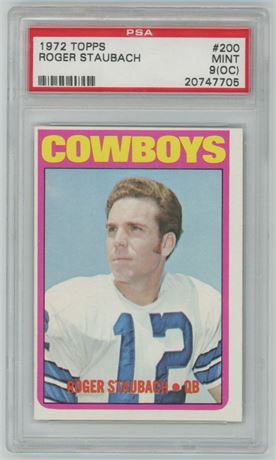 1972 Topps #200 Roger Staubach RC PSA 9(OC)