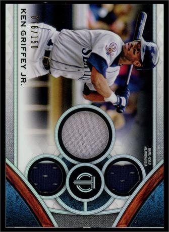 2021 Topps Tribute Ken Griffey Jr 76/150 Triple Relic
