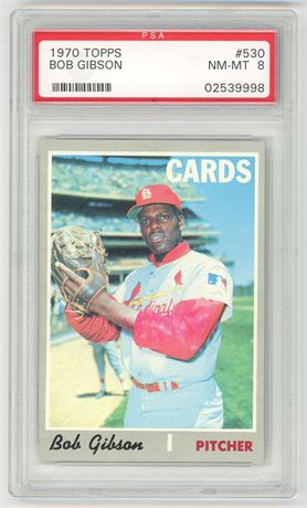 1970 Topps #530 Bob Gibson PSA 8 NMMT