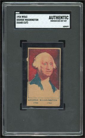 1924 W563 George Washington (Hand Cut) SGC Authentic (Min Size)
