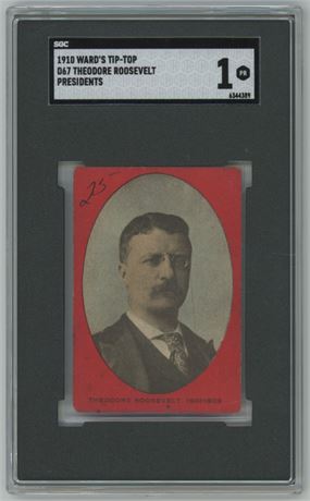 1910 D67 Ward's Tip-Top Theodore Roosevelt Presidents SGC 1 POOR