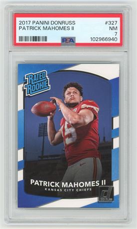 2017 Panini Donruss #327 Patrick Mahomes RC PSA 7 NM