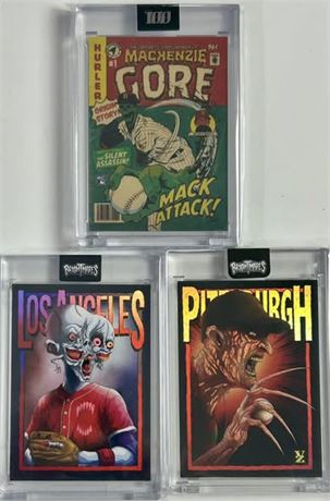 2022-2023 Horror Card Lot (3) w/ Mackenzie Gore, and Alex Pardee's Brightmares