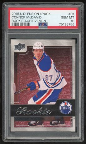 2015 Upper Deck Fusion Connor McDavid RC Rookie Achievement PSA 10 GEM MINT