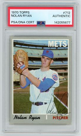 1970 Topps #712 Nolan Ryan Hi# PSA/DNA Certified Authentic Auto