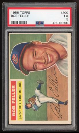 1956 Topps #200 Bob Feller PSA 5 EX