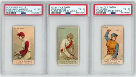 1888 N22 Allen & Ginter Racking Colors of the World PSA 4 Graded Lot (3)