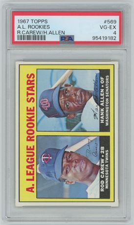 1967 Topps #569 Rod Carew RC High # PSA 4 VGEX