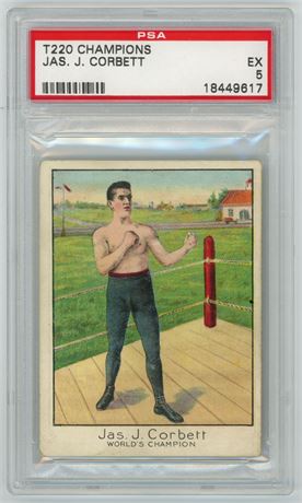 1910 T220 Champions Jas J Corbett PSA 5 EX