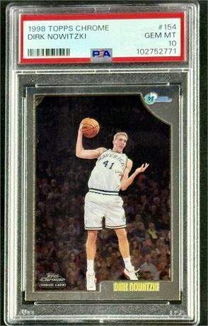 1998 Topps Chrome #154 Dirk Nowitzki RC PSA 10 GEM MINT