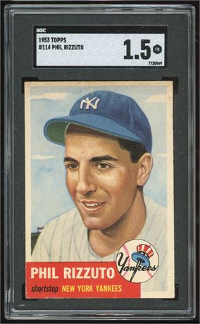1953 Topps #114 Phil Rizzuto SGC 1.5 FAIR