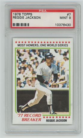 1978 Topps #7 Reggie Jackson PSA 9 MINT