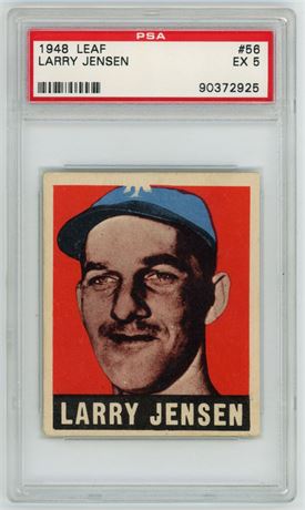 1948 Leaf #56 Larry Jensen RC PSA 5 EX