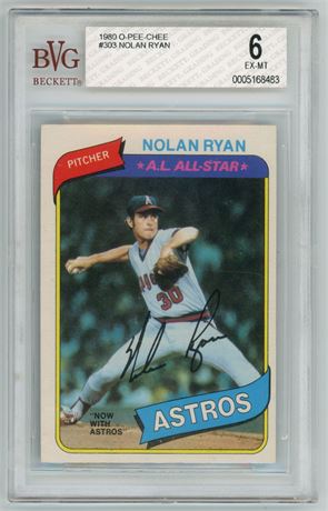 1980 O-Pee-Chee #303 Nolan Ryan BVG 6 EXMT
