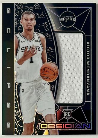 2023 Panini Obsidian 63/249 Victor Wembanyama RC Eclipse Material Patch