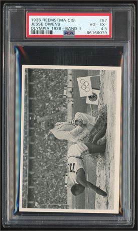 1936 Reemstma #57 Jesse Owens Olympia 1936 - Band II PSA 4.5 VGEX+