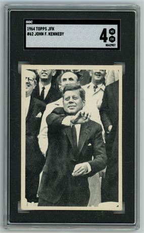 1964 Topps JFK #62 John F. Kennedy Tosses Out The First Ball SGC 4 VGEX