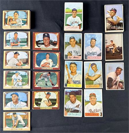 1953-1955 Bowman Baseball Lot (74 ) w/ Stars Low Grade