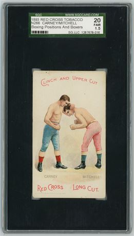 1893 N266 Lorillard Carney & Mitchell Boxing Positions & Boxers SGC 1.5 FAIR