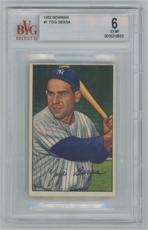 1951 Bowman #1 Yogi Berra BVG 6 EXMT