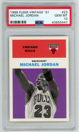 1998 Fleer Vintage '61 #23 Michael Jordan PSA 10 GEM MINT